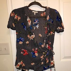 Tie front Maurices black shirt